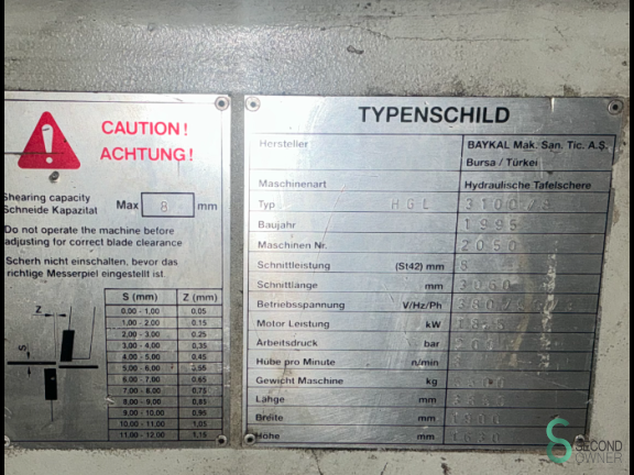 Baykal HGL 3108 MET9.675 11 17068